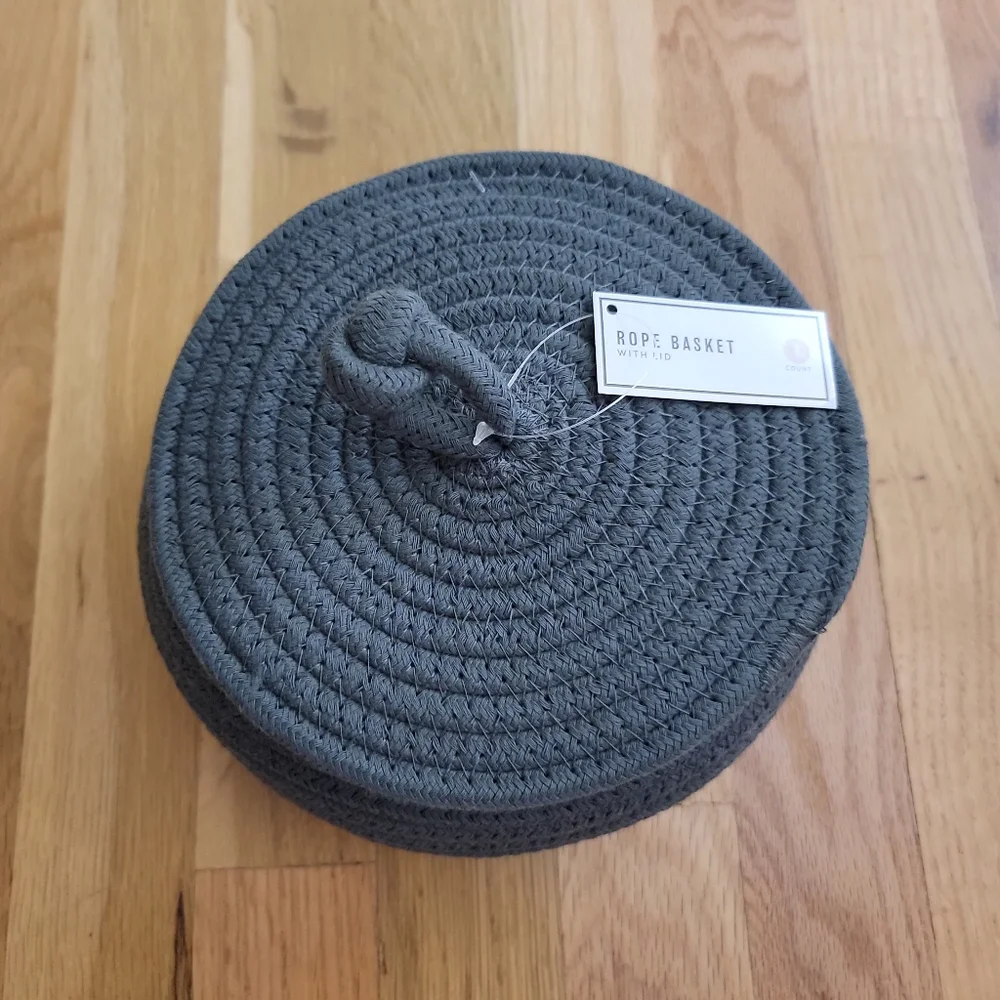 Rope Basket With Lid | Home Decor